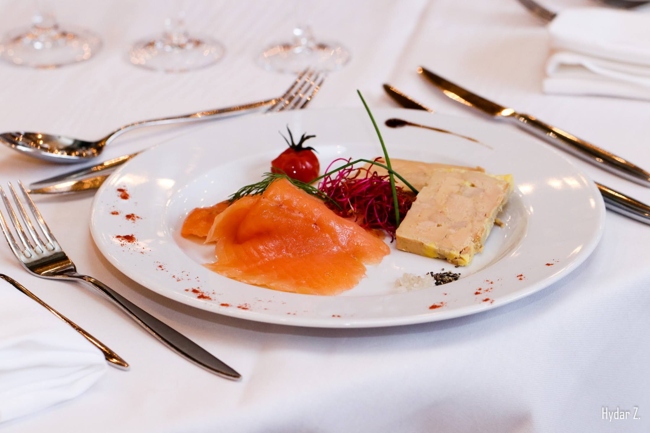Déclinaison de foie gras et saumon maison