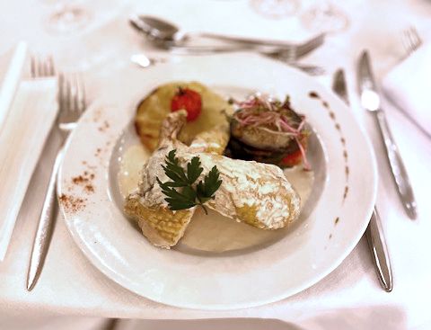 Suprême de Pintade , Pomme Anna et Tian de légumes