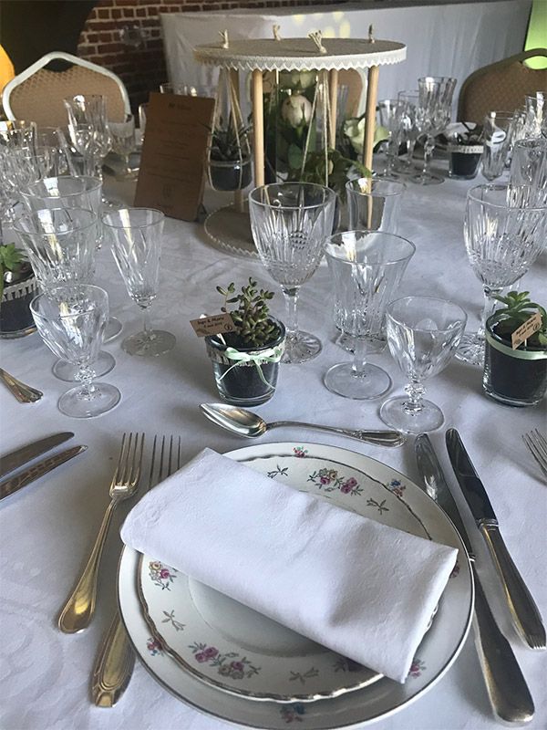 Mise en place de salle, La grange des Triplés